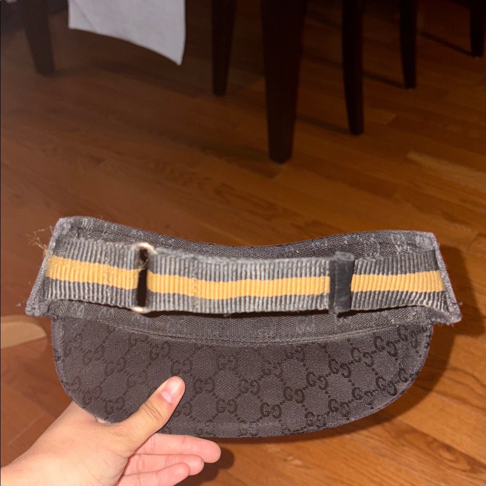 Gucci Black Patterned Visor Hat - image 2